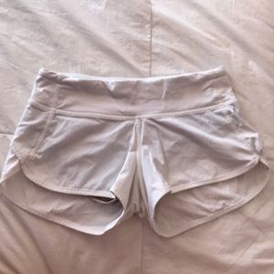 white lululemon shorts